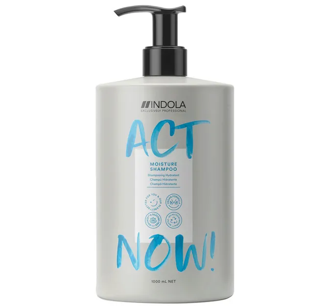 Indola Act Now! Moisture wegański szampon nawilżający do włosów suchych 1000ml