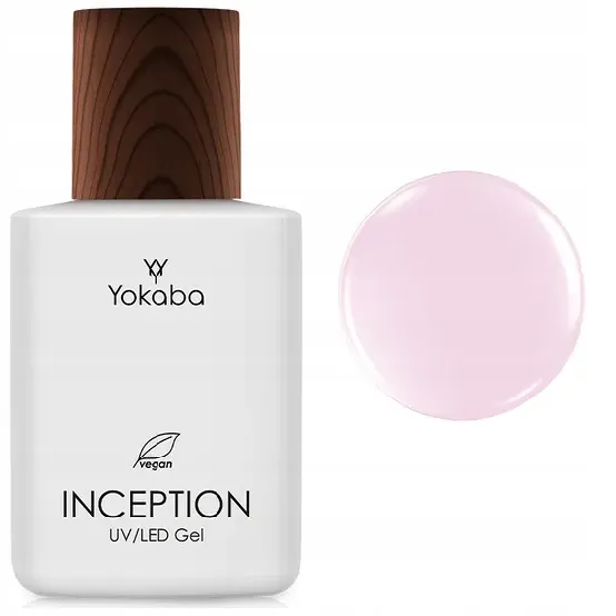 Yokaba INCEPTION UV/LED GEL 02 MASK PINK Żel podkładowy, budujący do paznokci w butelce, wegański, 30ml