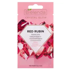 Bielenda Crystal Glow Maseczka odżywiająco-rozświetlająca Red Rubin 8g