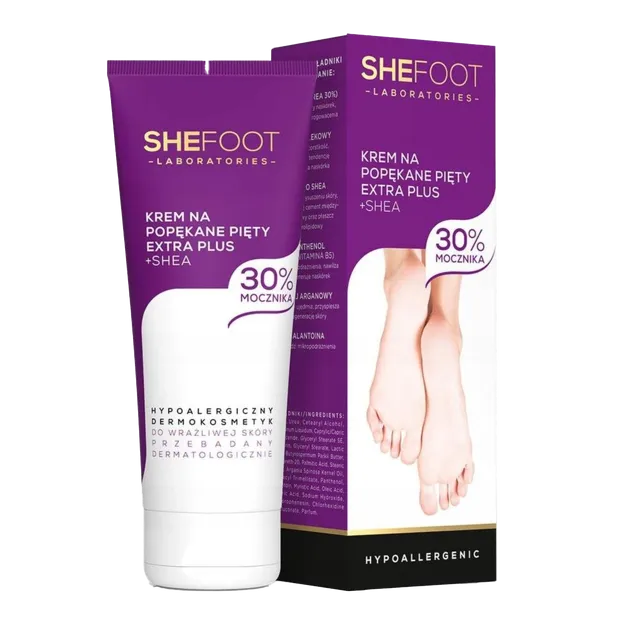 SheFoot Krem na popękane pięty Extra + Shea 30% Mocznika - hypoallergenic 75ml