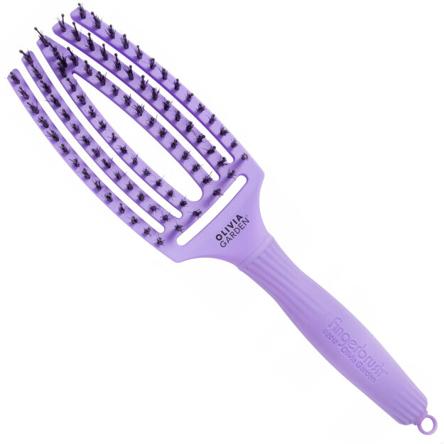 Olivia Garden FingerBrush Lavende Medium, Szczotka do rozczesywania włosów z włosiem dzika