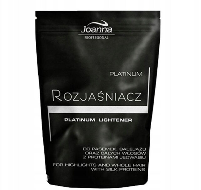 Joanna Professional Platinum Lightener Rozjaśniacz Włosów z Proteinami Jedwabiu 450g