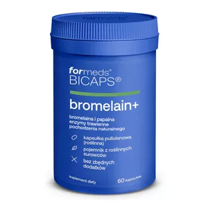 Suplement diety ForMeds Bicaps BROMELAIN+ Bromelaina 60 kapsułek