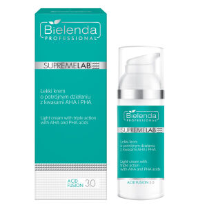 Bielenda PRO. Lekki krem z kwasami AHA i PHA 50ml Bielenda Professional, SupremeLab, Acid Fusion 3.0, Lekki krem o potrójnym działaniu z kwasami AHA i PHA, 50 ml