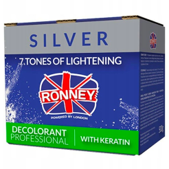 Ronney Professional bezpyłowy rozjaśniacz do włosów z keratyną 7 tonów 500g