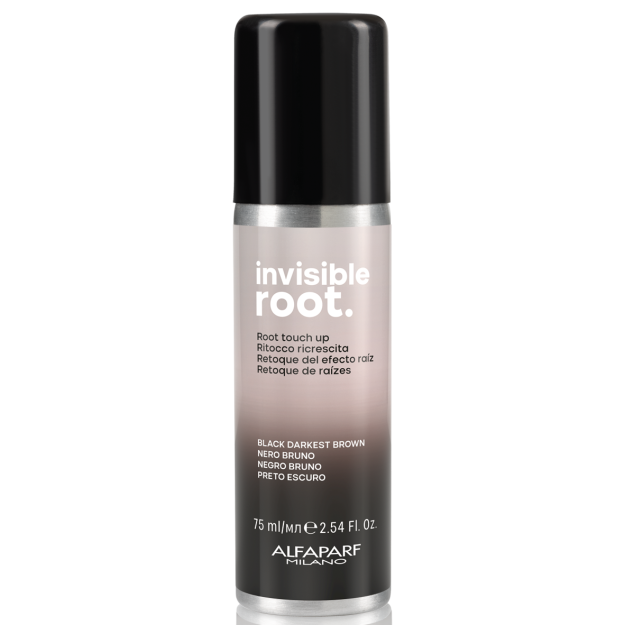 Alfaparf INVISIBLE ROOT Touch Up korektor do retuszu odrostów czarny brąz spray 75ml