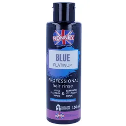 Ronney BLUE PLATINUM płukanka do włosów niebieska 150ml