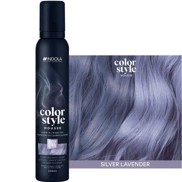 Pianka koloryzująca INDOLA Color Style Mousse Srebrno lawendowa, tymczasowa koloryzacja 3w1 200ml