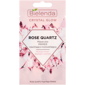 Bielenda Crystal Glow Rose Quartz maseczka primer nawilżająco-rozświetlająca 8g