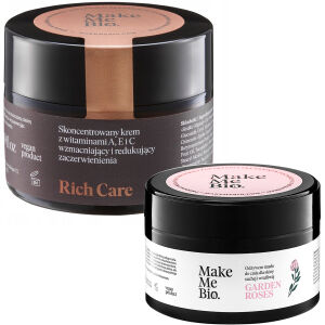 Make Me Bio, Intense, Care Bogaty krem do twarzy z witaminami A E, nienasyconymi kwasami tłuszczowymi 50ml + Masło do ciała Gratis