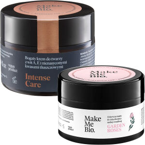 Make Me Bio, Intense, Care Bogaty krem do twarzy z witaminami A E, nienasyconymi kwasami tłuszczowymi 50ml + Masło do ciała Gratis