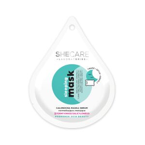 SheCare Sleeping Mask Całonocna Maska, Serum do twarzy normalizująco - matująca, 10 ml