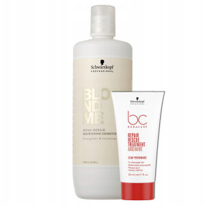 Schwarzkopf Professional BlondMe Bond Repair Odżywka Wzmacniająco-Nawilżająca + Maska do Włosów Blond 1L