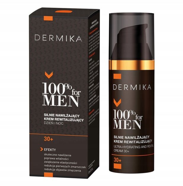 Dermika 100% for Men Krem Nawilżający 30+ Dzień Noc dla mężczyzn 50 ml