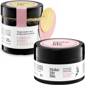 Make Me Bio Garden Roses & Vanilla Różano-Waniliowy Krem dla Skóry Suchej i Wrażliwej Twarzy 60ml + Masło do ciała Gratis