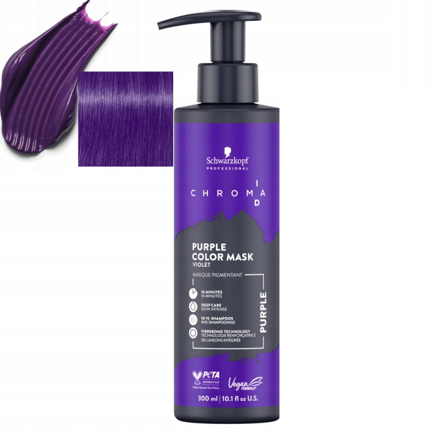 Schwarzkopf Professional Chroma ID purple Maska do włosów intensywnie koloryzująca fioletowa 300ml