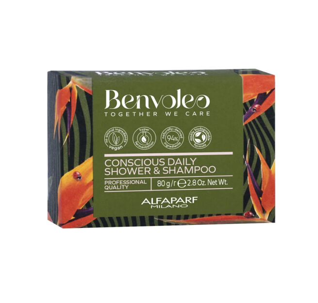 Alfaparf Benvoleo Conscious Daily 3w1 szampon i mydło w kostce 80 g