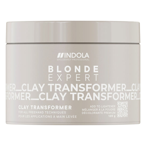 Indola Blonde Expert Clay Transformer, dodatek do rozjaśniaczy tworzący konsystencję glinki, 120g