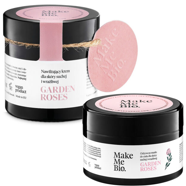 Make Me Bio Garden Roses nawilżający krem do skóry suchej i wrażliwej, 60 ml + Masło do ciała Gratis