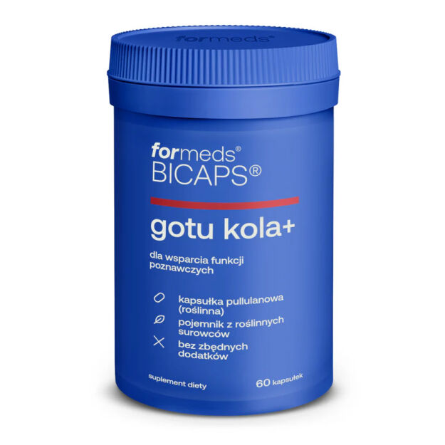 Suplement diety ForMeds BICAPS gotu kola+ Cytykolina 60 kapsułek