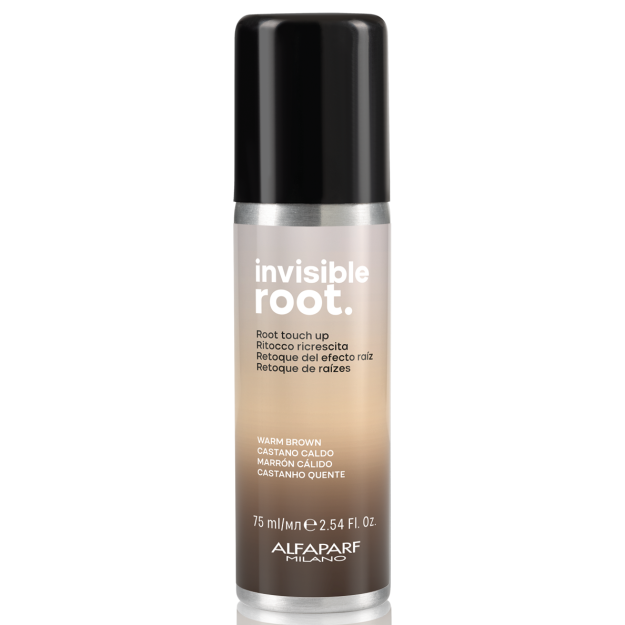 Alfaparf INVISIBLE ROOT Touch Up korektor do retuszu odrostów ciepły brąz spray 75ml