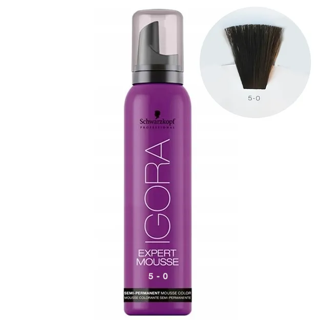 Schwarzkopf Igora Expert Mousse pianka koloryzująca 5-0 Jasny brąz 100ml