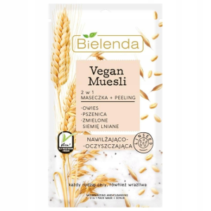 Bielenda Vegan Muesli Moisturizing & Cleansing 2w1 maseczka + peeling nawilżająco-oczyszczająca 8g