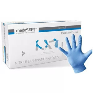 Medasept Rękawiczki nitrylowe niebieskie bezpudrowe medyczne L 100szt