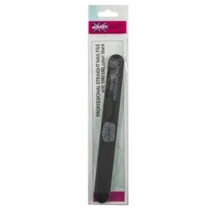 RONNEY Pilnik Prosty do paznokci dwustronny czarny NAILFILE STRAIGHT 100/180