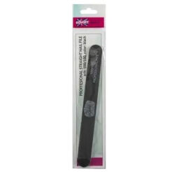 RONNEY Pilnik Prosty do paznokci dwustronny czarny NAILFILE STRAIGHT 100/180