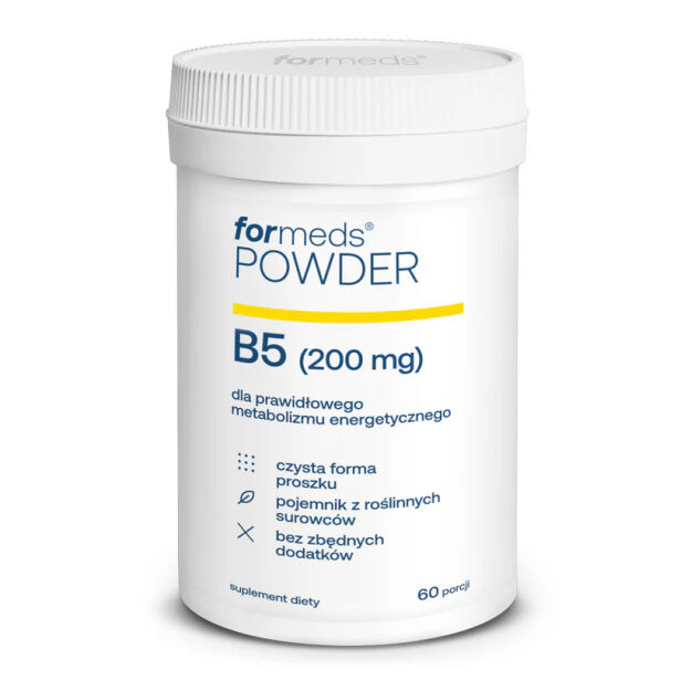 Suplement diety ForMeds POWDER B5 Witamina Kwas Pantotenowy proszek 60 porcji