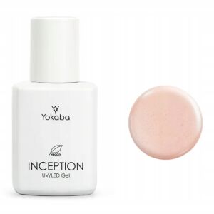 Yokaba INCEPTION UV/LED GEL 03 SOFT PINK FLICKER Żel podkładowy, budujący do paznokci w butelce, wegański, 30ml