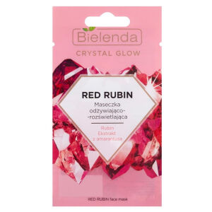 Bielenda Crystal Glow Maseczka odżywiająco-rozświetlająca Red Rubin 8g