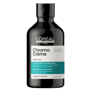 Loreal Chroma Crème Matte szampon do włosów ciemny brąz i czarnych neutralizujący czerwone refleksy, zielony 300ml