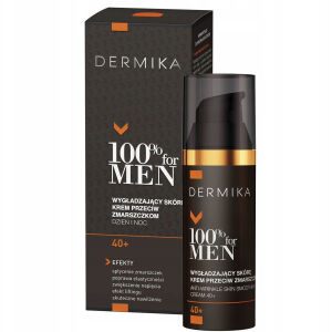 Dermika 100% for Men Cream 40+ wygładzający skórę krem przeciw zmarszczkom na dzień i na noc 50ml