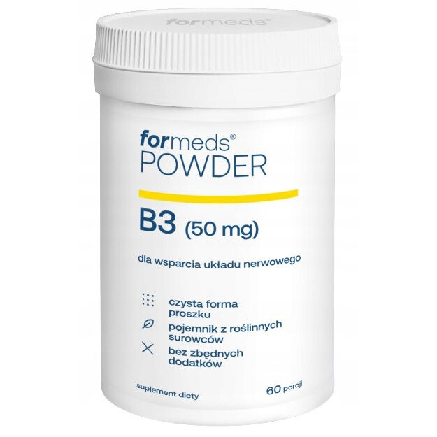 Suplement diety ForMeds POWDER B3 Witamina B3 Niacyna proszek 60 porcji