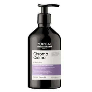 Loreal Chroma Crème Purple szampon do włosów bardzo jasnych blond i platynowych neutralizujący żółte refleksy, fioletowy 500ml