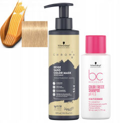 Schwarzkopf Professional Chroma ID Maska do włosów koloryzująca 9,5-4 Beżowa 300ml + Szampon