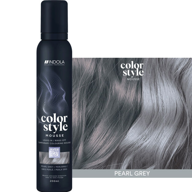 Pianka koloryzująca INDOLA Color Style Mousse Perłowa Szara, tymczasowa koloryzacja 3w1