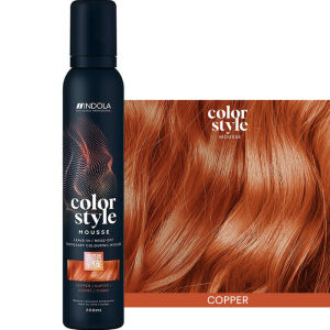 Pianka koloryzująca INDOLA Color Style Mousse Copper, Miedziana, tymczasowa koloryzacja 3w1 200ml