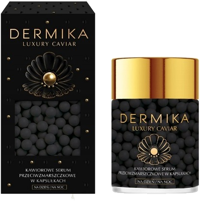 Dermika Luxury Caviar Kawiorowe Serum Przeciwzmarszczkowe w Kapsułkach Na Dzień i Na Noc 60g