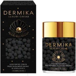 Dermika Luxury Caviar Kawiorowe Serum Przeciwzmarszczkowe w Kapsułkach Na Dzień i Na Noc 60g