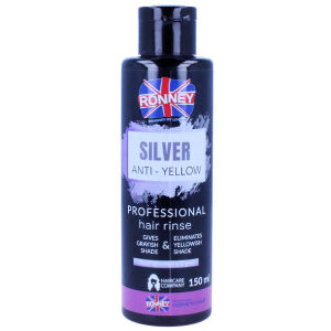 Ronney Silver Anti-Yellow Srebna płukanka do włosów blond, siwych 150ml