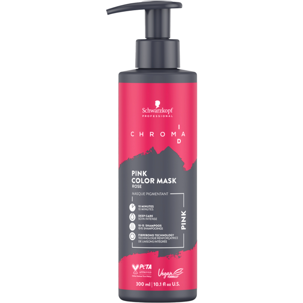 Schwarzkopf Chroma ID pink Maska do włosów intensywnie koloryzująca różowa 300 ml