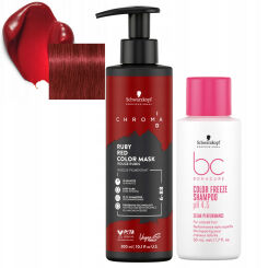 Schwarzkopf Professional Chroma ID Maska do włosów koloryzująca 6-88 Rubinowa 300ml + Szampon
