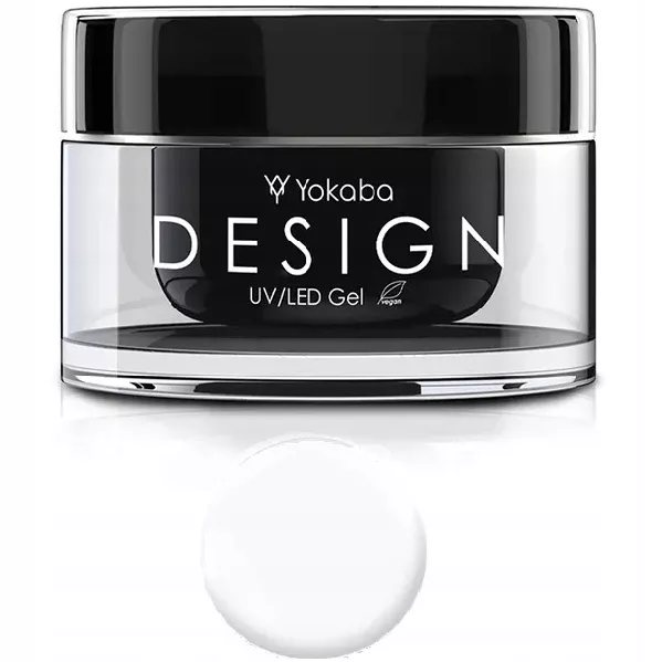 Yokaba Żel budujący do paznokci, samopoziomujący  02 SNOW WHITE DESIGN UV/LED GEL 50ml