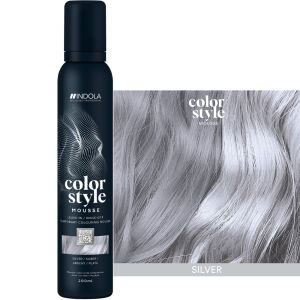 Pianka koloryzująca INDOLA Color Style Mousse Silver, Srebrna, tymczasowa koloryzacja 3w1 200ml