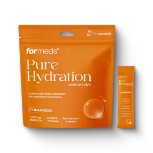 ForMeds Pure Hydration Pomarańcza Elektrolity Sód Potas Magnez 14 saszetek