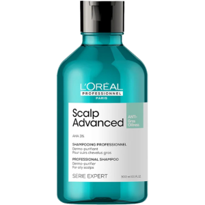 Loreal Professionnel Scalp Advanced, Szampon oczyszczający do włosów tłustych, 300ml