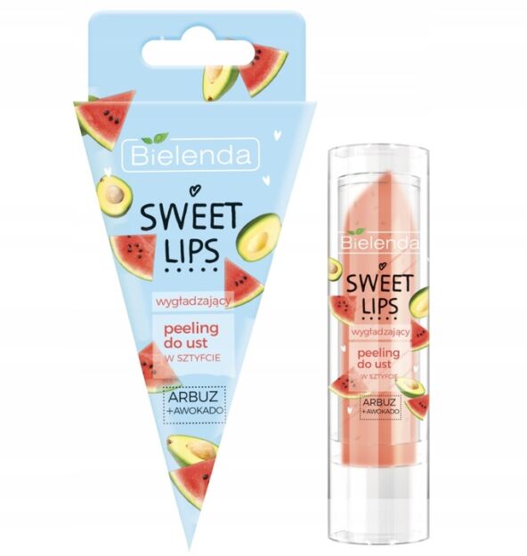 Bielenda SWEET LIPS Peeling Do Ust Wygładzający Arbuz, Awokado, 4g